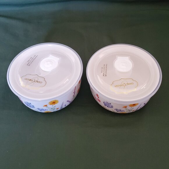 Set Of Bowls With Lid Grace Pantry Brand New Size 5 " - Picture 4 of 13
